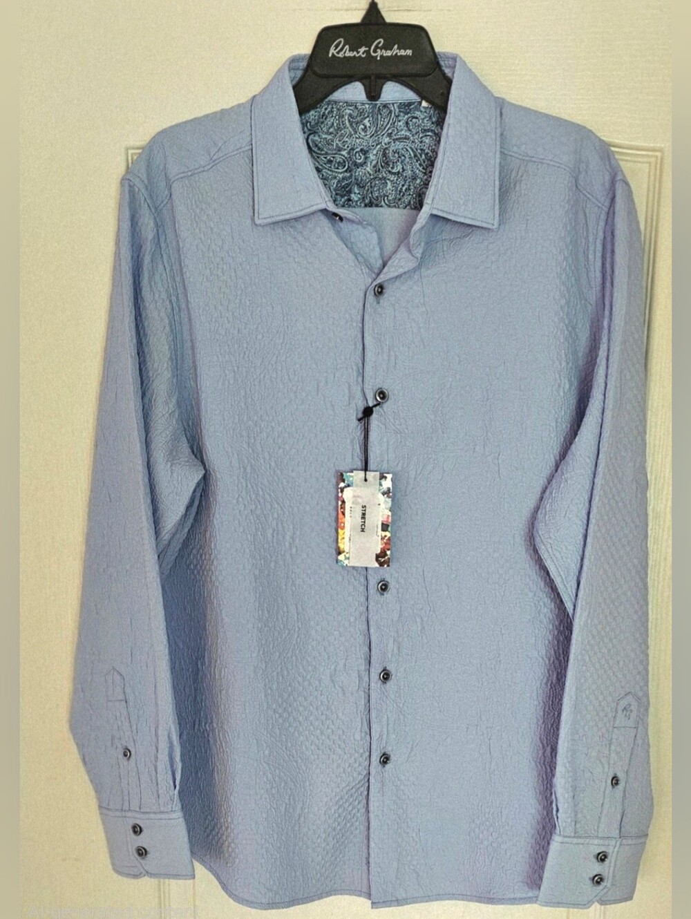 Robert Graham Light Blue Shirt Sizes M,L,XL,2XL,2XLT,4XL(BIG&TALL).NEW WITH TAGS